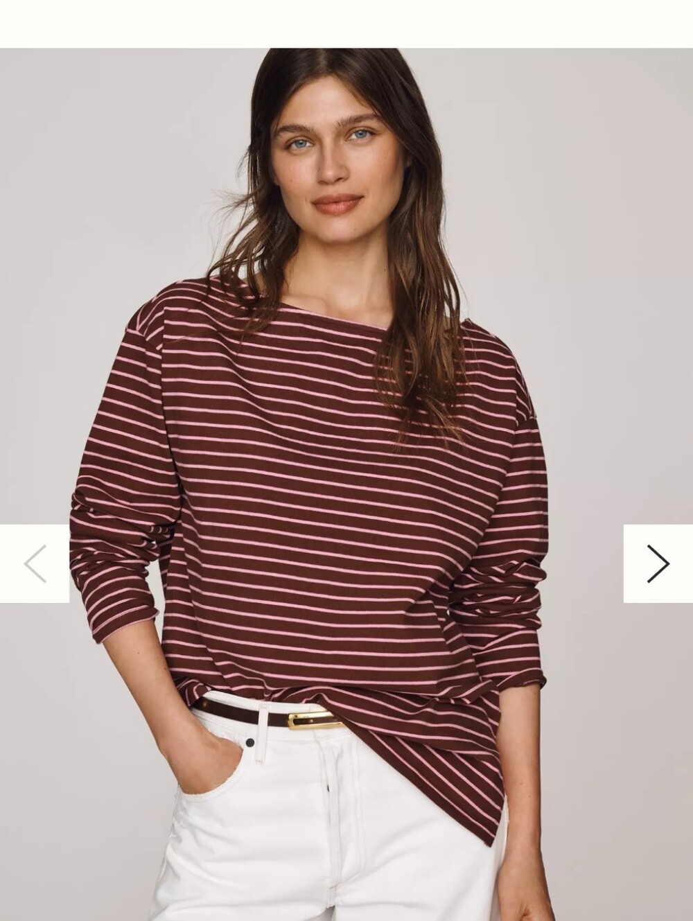 Maeve Greer 100% Cotton Relaxed Long-Sleeve Top
